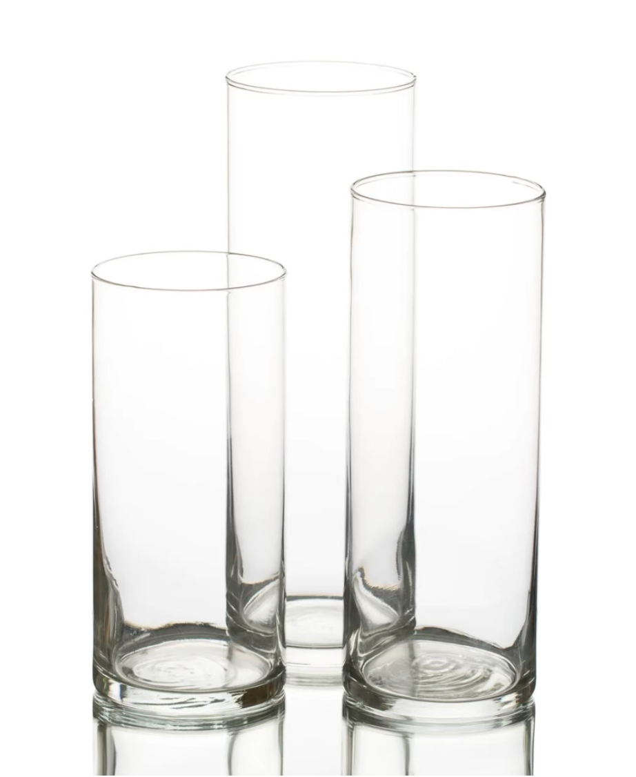 Cylinder Vases (x3)